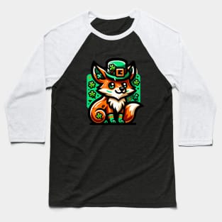 St Patricks Day Fox Baseball T-Shirt